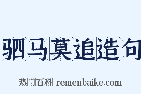 驷马莫追造句是什么意思的图片